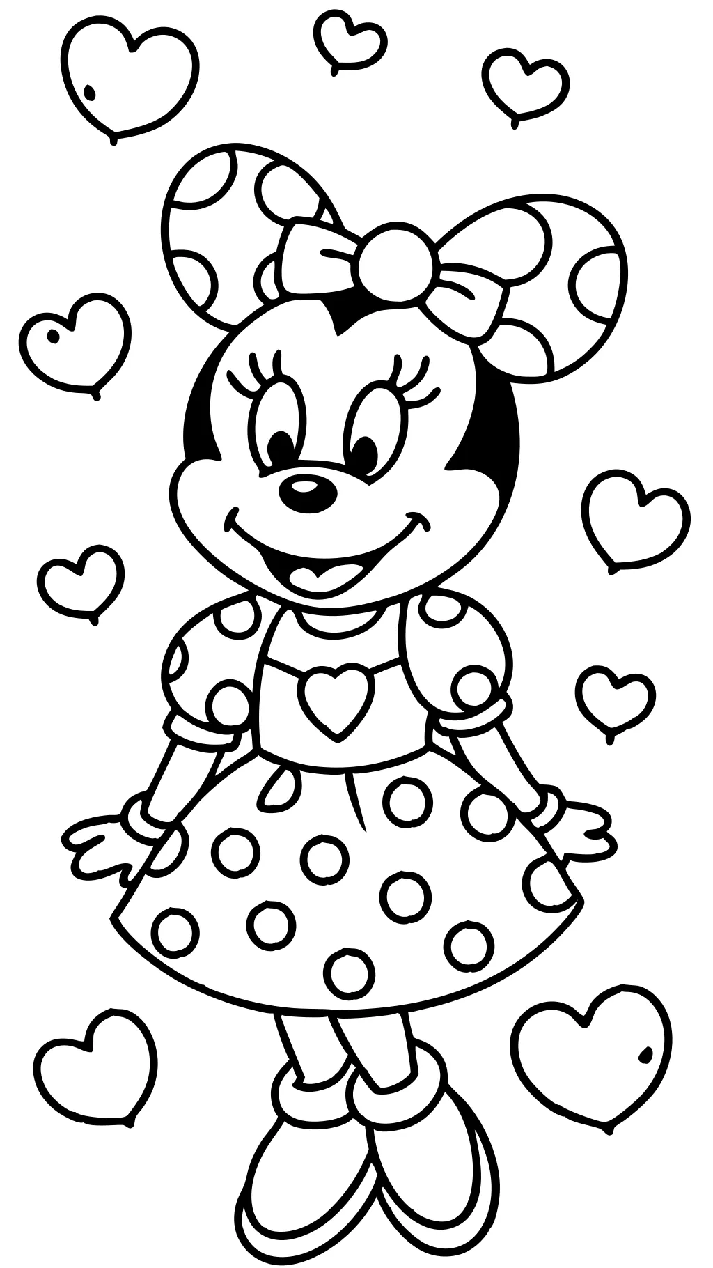 Páginas para colorear de Minnie Minnie Mouse